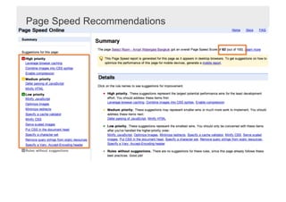 Page Speed Recommendations
 
