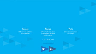 Rennes
35 Boulevard Solférino
35000 Rennes
Paris
350 rue de Vaugirard
75015 Paris
Nantes
Whoorks Nantes Gare
17 Boulevard de Berlin
44000 Nantes
+ 33 2 30 96 21 60
www.spikeelabs.fr
 