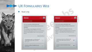 UX FORMULAIRES WEB
Read-only
 
