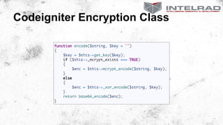 Codeigniter Encryption Class
 