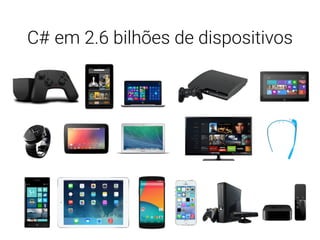 C# em 2.6 bilhões de dispositivos
 