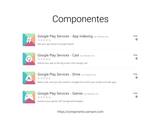 Componentes
https://components.xamarin.com
 