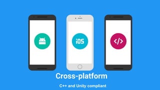Cross-platform
C++ and Unity compliant
 
