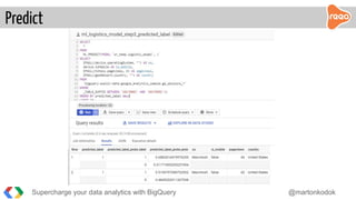 Predict
Supercharge your data analytics with BigQuery @martonkodok
 