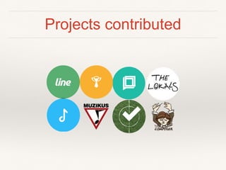 Projects contributed 
 