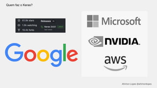 Quem faz o Keras?
Ahirton Lopes @ahirtonlopes
 