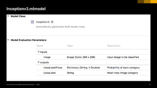 PUBLIC© 2017 SAP SE or an SAP affiliate company. All rights reserved. ǀ 11
Inceptionv3.mlmodel
 