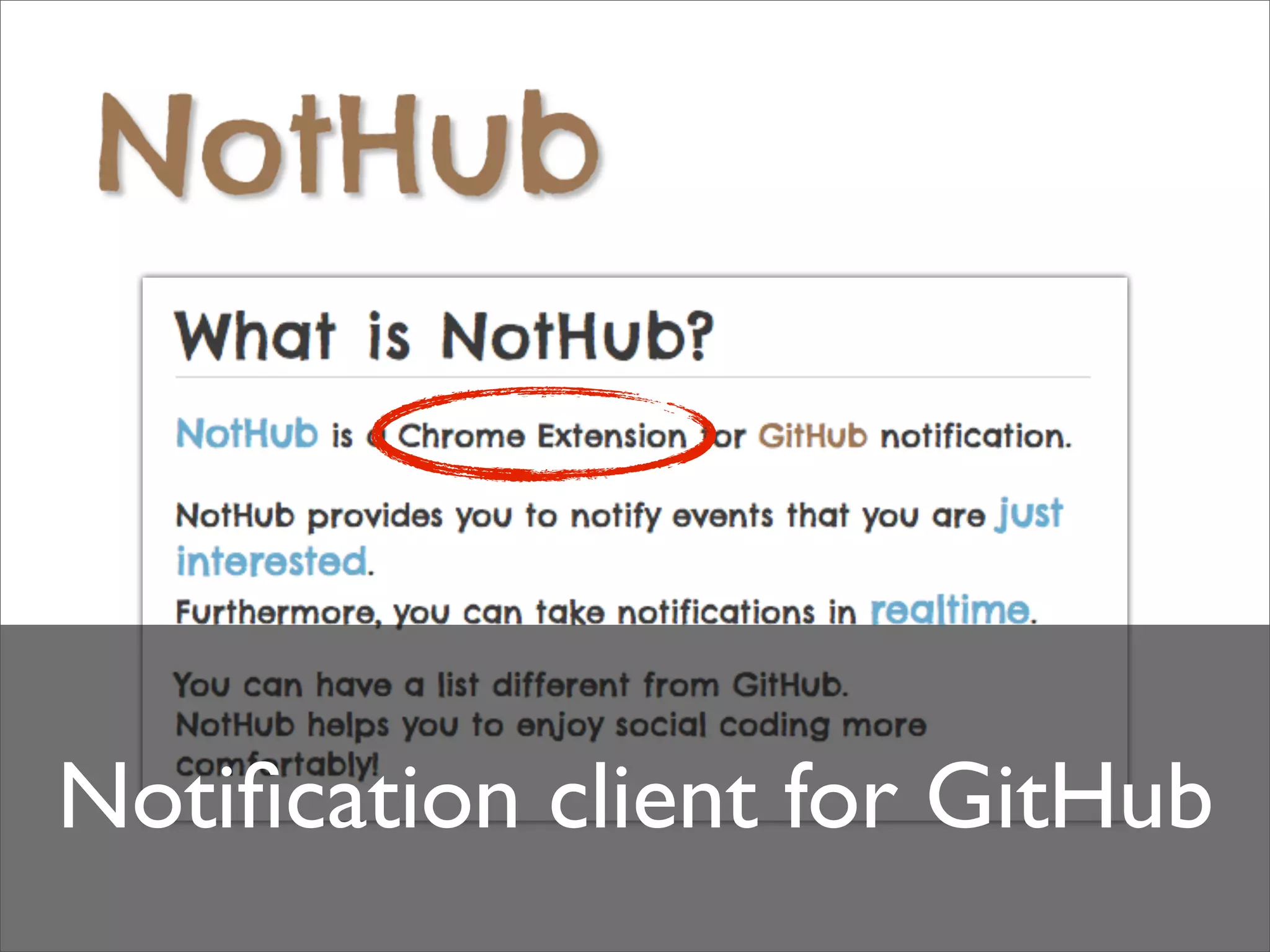 Notification client for GitHub