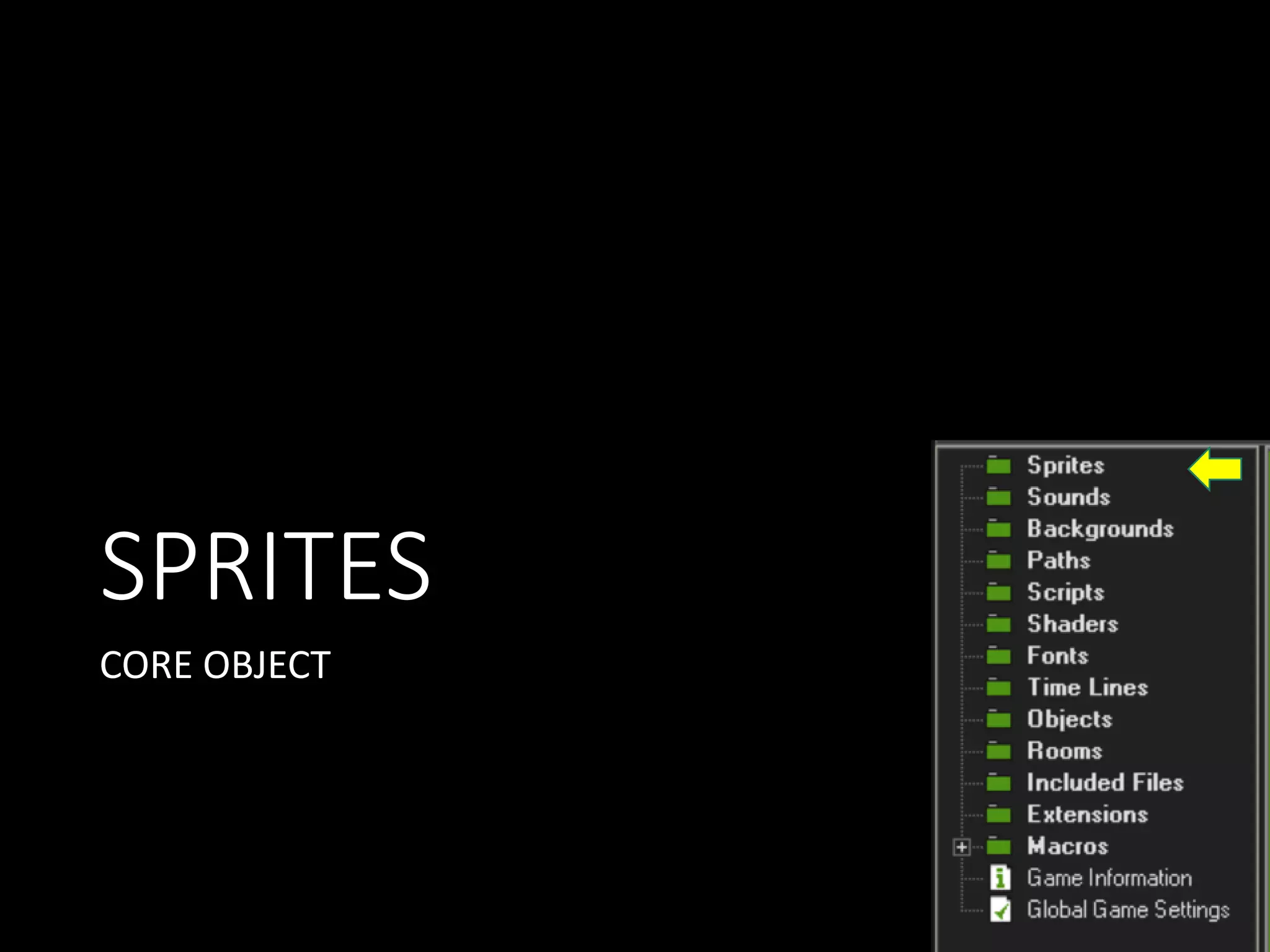 SPRITES 
CORE OBJECT 
 