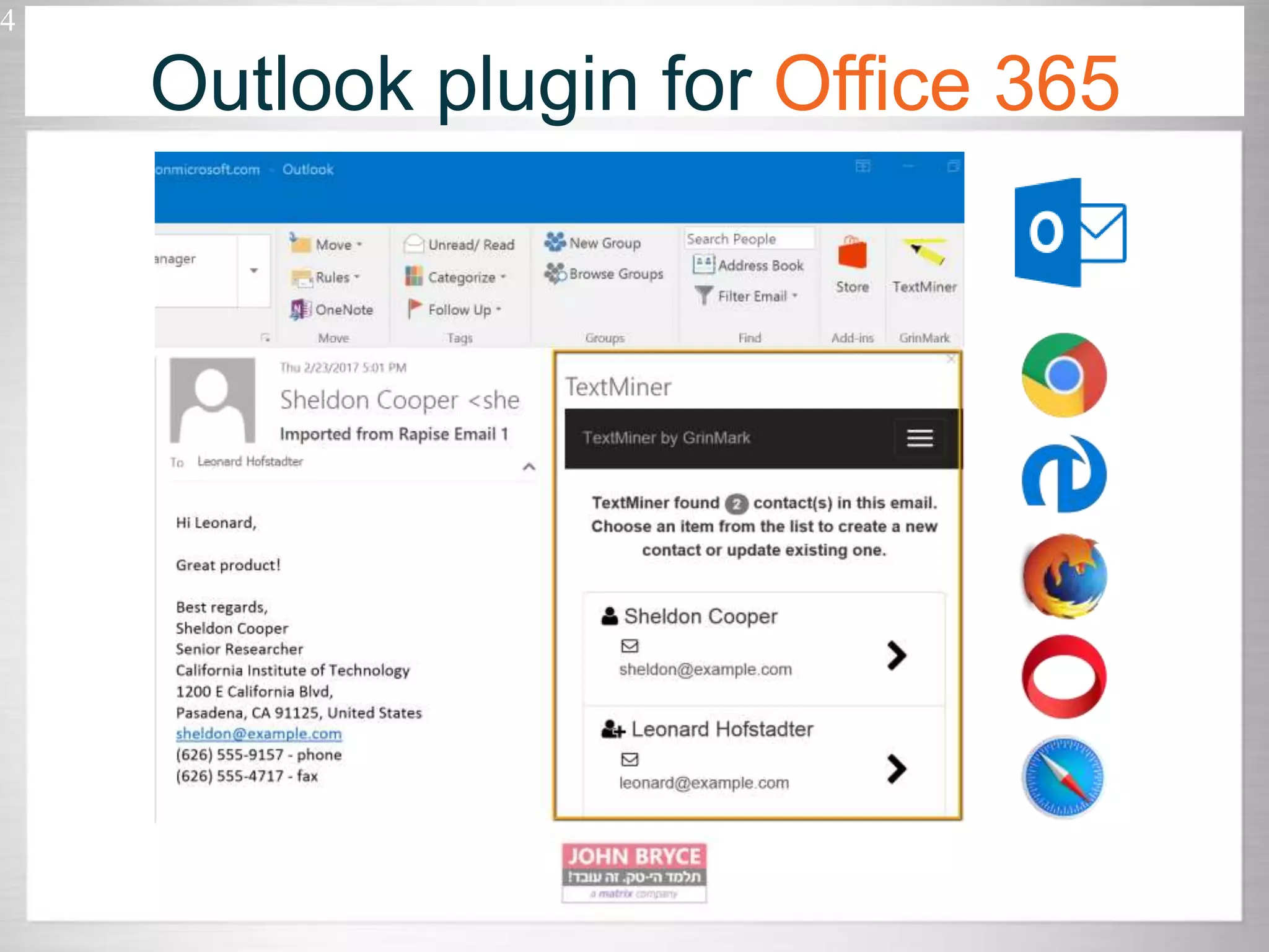 4 Outlook plugin for Office 365 