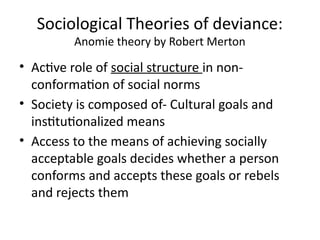 Social Conforms Deviance_in_HumanSociology_BITSPilani.pptx