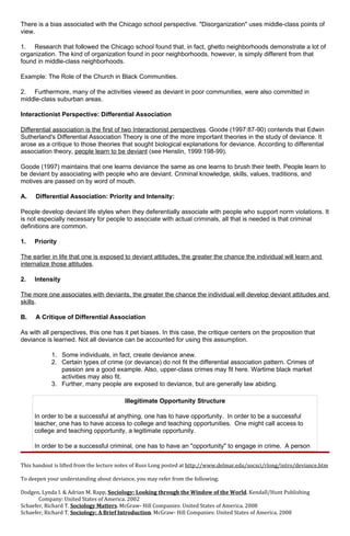 Deviance handout