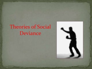 Theories of Social
Deviance
 