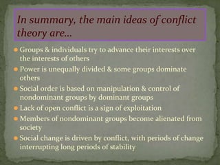 Some contemporary scholars propose
that…
⚫Conflict is a “social process” that can
be positive.
⚫Conflict can potentially c...