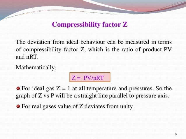 ideal gas vs real gas