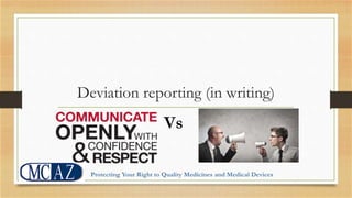 Deviation management | PPTX