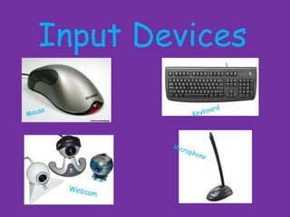 Input Devices  Mouse Webcam Microphone Keyboard Keyboard 