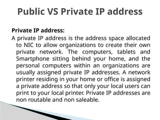 Non Routable Address Space CCNA_CISCO CERTIFIED Device Address Class.pptx
