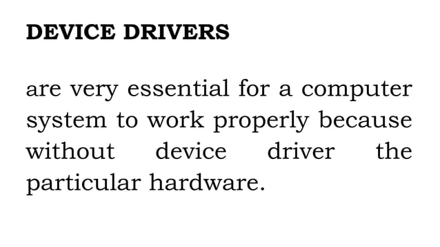 Computer System Servicing NC2 - Device Drivers for All Junior and ...