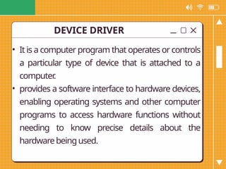 Device driver FOR HARDWAARE COMPUTER .pptx