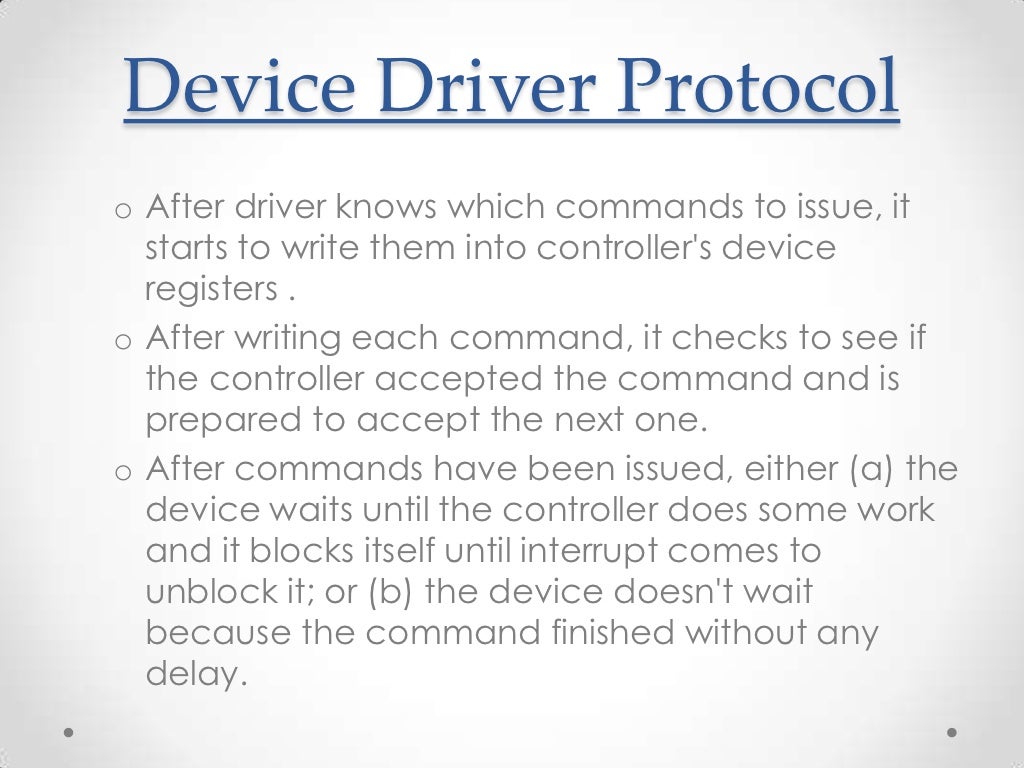 Device Drivers