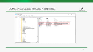 SCM(Service Control Managerへの登録状況）
8
 