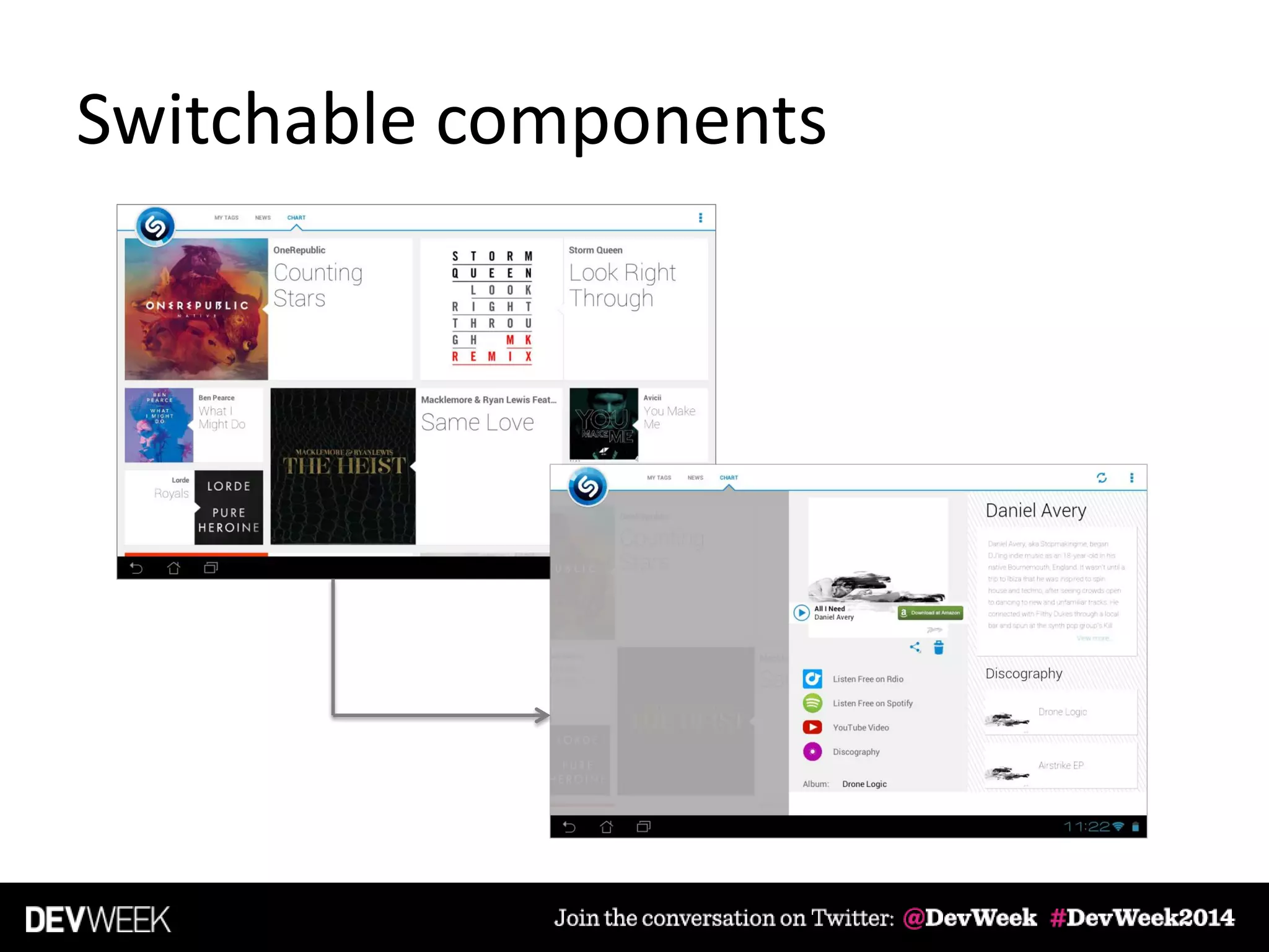 Switchable components
 