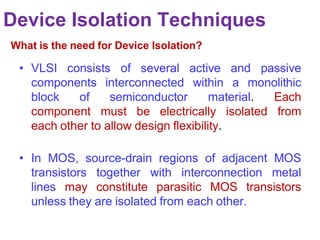Isolating Computer Systems Device Isolation Techniques in Integrated Circuit Fabrication | PDF