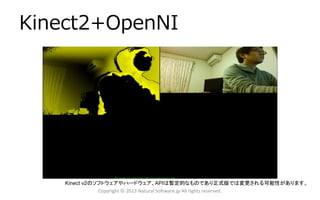 Kinect2+OpenNI

Kinect v2のソフトウェアやハードウェア、APIは暫定的なものであり正式版では変更される可能性があります。
Copyright © 2013 Natural Software.jp All rights reserved.

 