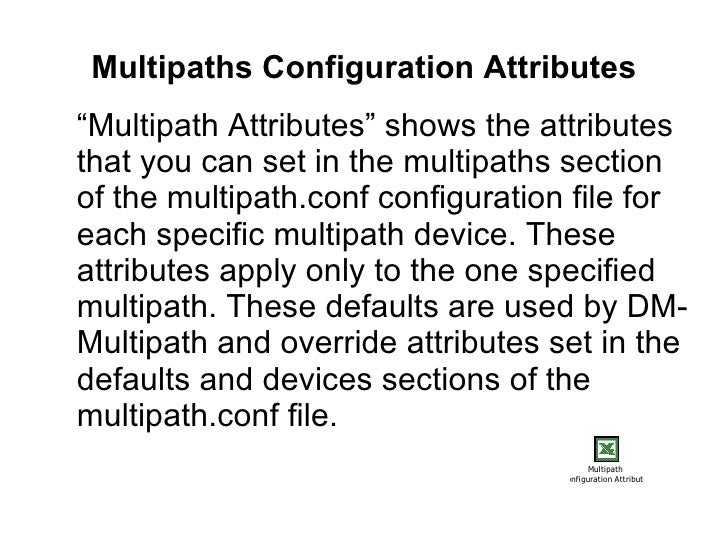 Map in use multipath lioproperties