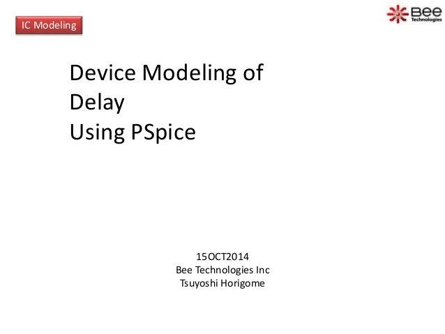 simple delay circuit pspice model simple delay circuit pspice model
