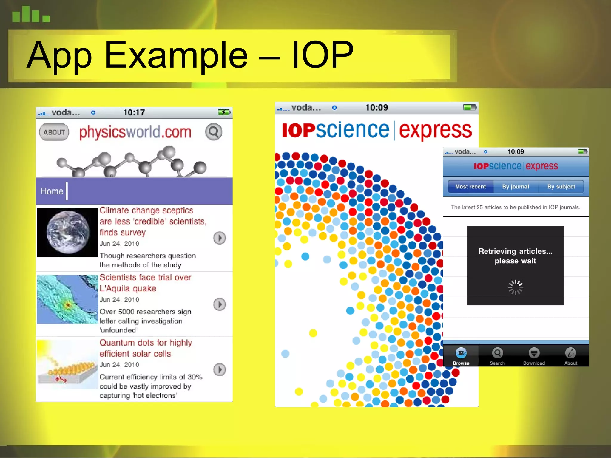 App Example – IOP  
