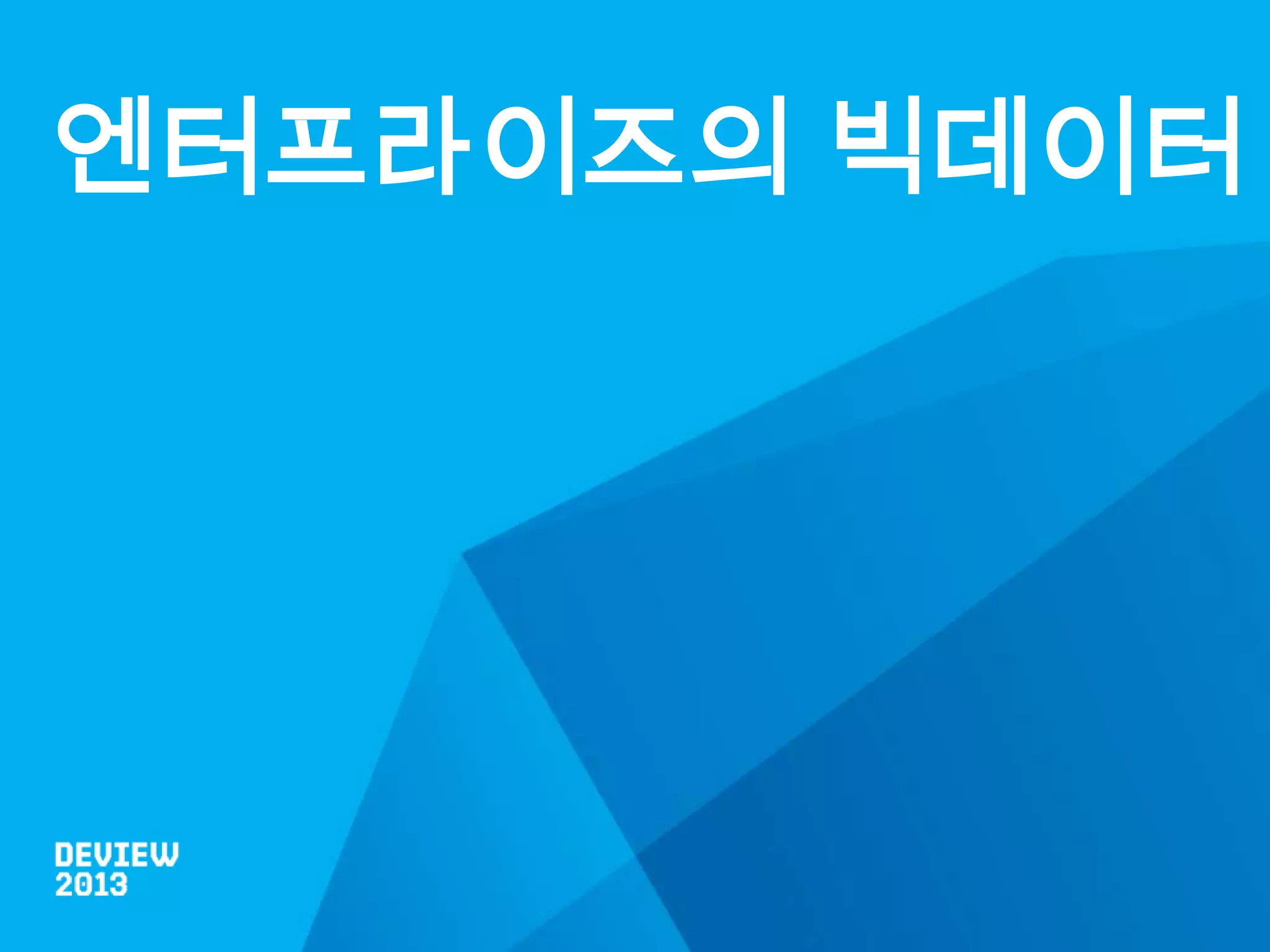 엔터프라이즈의 빅데이터

 