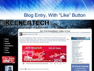 Blog Entry, With “Like” Button
 
