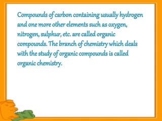 carbon and its compounds..