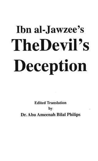 Devils deception by ibn al jawzi