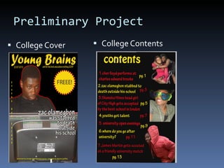 Preliminary Project College Cover College Contents 