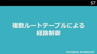 57
複数ルートテーブルによる
経路制御
#cmdevio #cmdevio3
 