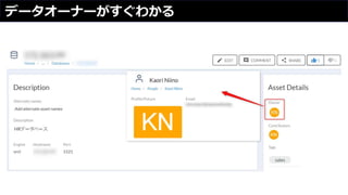 データオーナーがすぐわかる
 