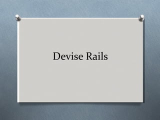 Devise Rails 