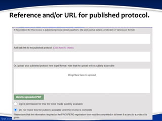 Reference and/or URL for published protocol.
 