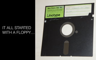 IT ALL STARTED
WITH A FLOPPY…
 