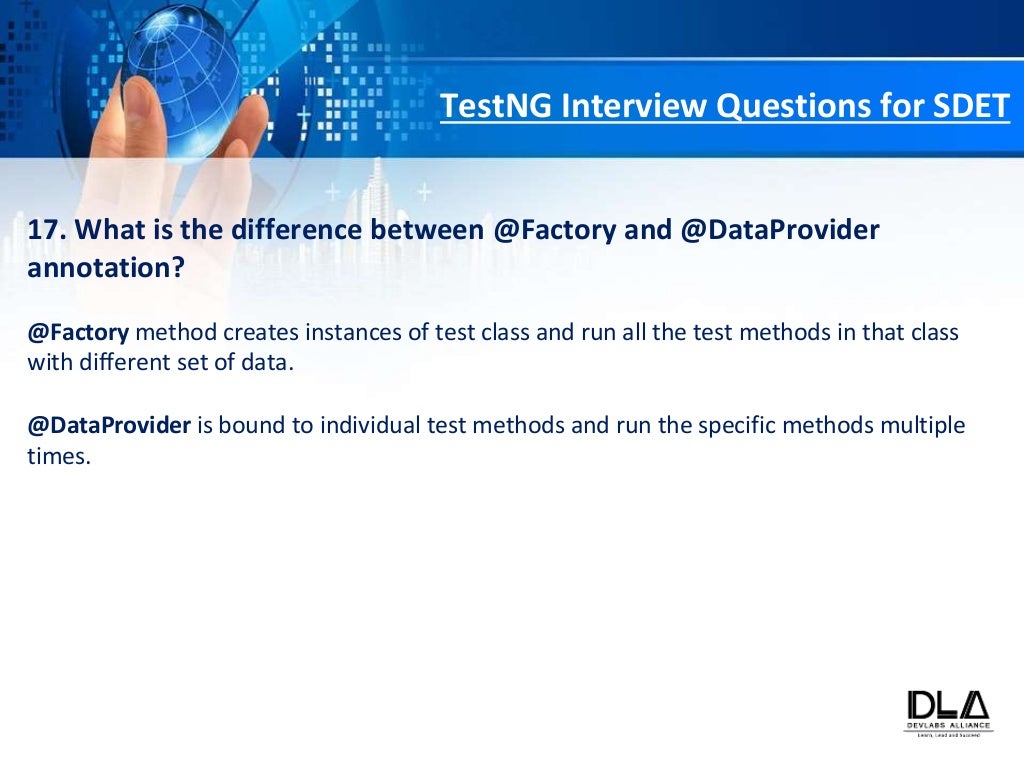 Dev labs alliance top 20 testng interview questions for sdet