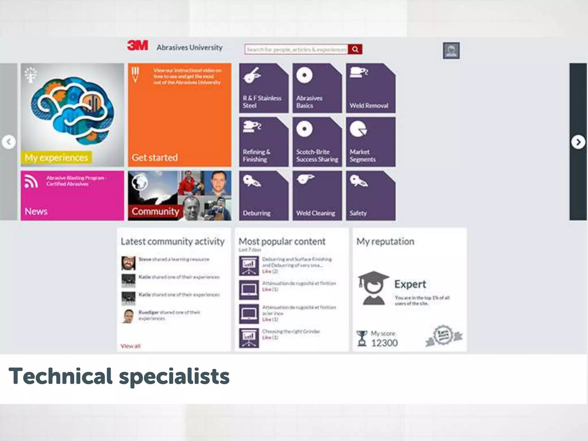 Technical specialists 
 