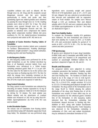 Devlopment and in vitro evaluation of gastroretentive floating tablets ...