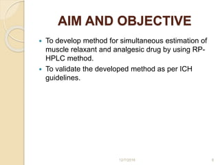 Devlopment and validation of rp hplc method for simultaneous ex. | PPTX