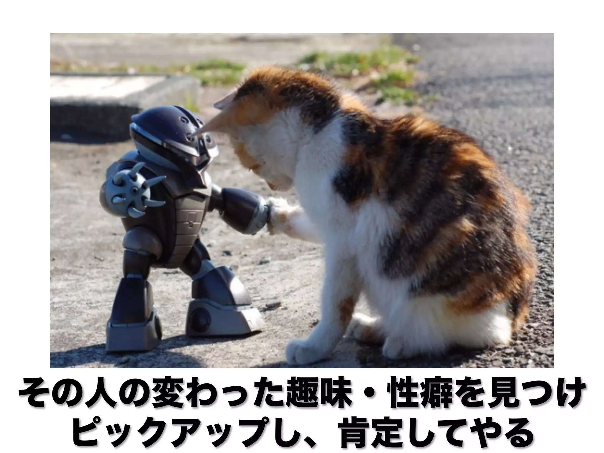 その人の変わった趣味・性癖を見つけ
  ピックアップし、肯定してやる
 