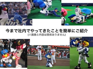 今まで社内でやってきたことを簡単にご紹介
     (※画像と内容は関係ありません)
 