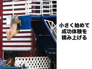 小さく始めて
 成功体験を
 積み上げる
 