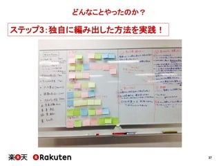 37 
どんなことやったのか？ 
ステップ3：独自に編み出した方法を実践！ 
 
